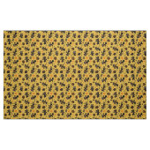 Grumpy zwarte Halloween katten en spookachtige pom Stof (Fat Quarter)