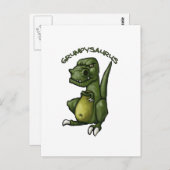 Grumpysaurus dinosaur is een gruwelijke vertoning! briefkaart (Voorkant / Achterkant)