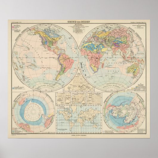 Grund u Boden - Soil Atlas Map Poster (Voorkant)