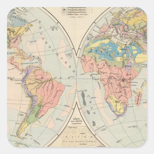Grund u Boden - Soil Atlas Map Vierkante Sticker (Voorkant)