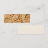 Grunde achtergrond van kreukvrij bruinpapier mini visitekaartje (Voorkant / Achterkant)