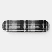 Grunde Zwart Wit Flanel Plaid Tartan Design Persoonlijk Skateboard (Horizontaal)