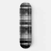 Grunde Zwart Wit Flanel Plaid Tartan Design Persoonlijk Skateboard (Voorkant)