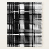 Grunde Zwart Wit Flanel Plaid Tartan Design Planner (Achterkant)