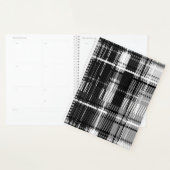 Grunde Zwart Wit Flanel Plaid Tartan Design Planner (Display)