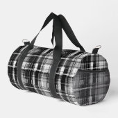 Grunde Zwart Wit Flanel Plaid Tartan Design Plunjezak (Rechterhoek)