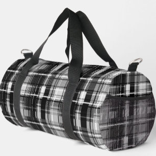 Grunde Zwart Wit Flanel Plaid Tartan Design Plunjezak
