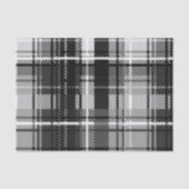 Grunde Zwart Wit Flanel Plaid Tartan Design Tissuepapier (Voorkant)