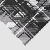 Grunde Zwart Wit Flanel Plaid Tartan Design Tissuepapier (Detail)