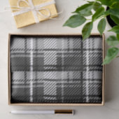 Grunde Zwart Wit Flanel Plaid Tartan Design Tissuepapier (Geschenk)