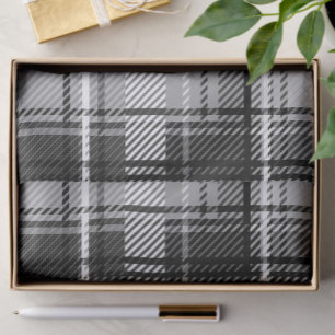 Grunde Zwart Wit Flanel Plaid Tartan Design Tissuepapier