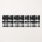 Grunde Zwart Wit Flanel Plaid Tartan Design Yogamat (Voorkant (horizontaal))