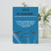 GRUNDGE TREE MET BIRDS Bar Bat Mitzvah Party Kaart (Staand voorkant)