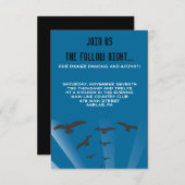 GRUNDGE TREE MET BIRDS Bar Bat Mitzvah Party Kaart (Voorkant / Achterkant)