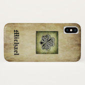 Grundge trendy gelukzak Ierse shamrock gepersonali Case-Mate iPhone Case (Achterkant (horizontaal))
