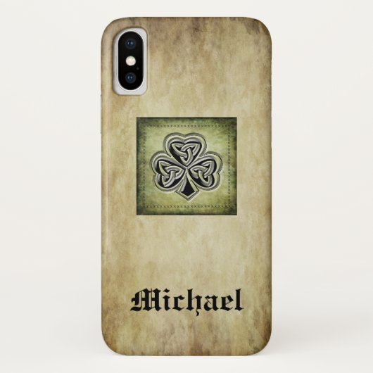 Grundge trendy gelukzak Ierse shamrock gepersonali Case-Mate iPhone Case (Achterkant)