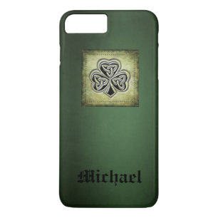 Grundge trendy gelukzak Ierse shamrock gepersonali iPhone 8/7 Plus Hoesje