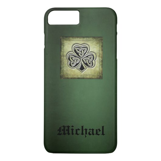 Grundge trendy gelukzak Ierse shamrock gepersonali Case-Mate iPhone Case (Achterkant)
