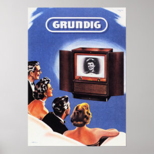 GRUNDIG Television German Appliance AD Poster