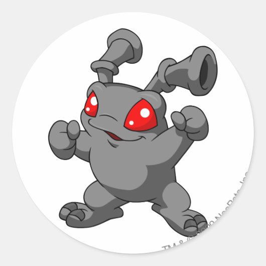 Grundo Shadow Ronde Sticker (Voorkant)