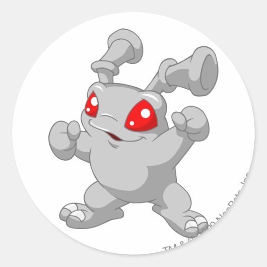 Grundo Silver Ronde Sticker (Voorkant)