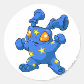 Grundo Starry Ronde Sticker (Voorkant)