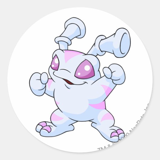 Grundo Striped Ronde Sticker (Voorkant)