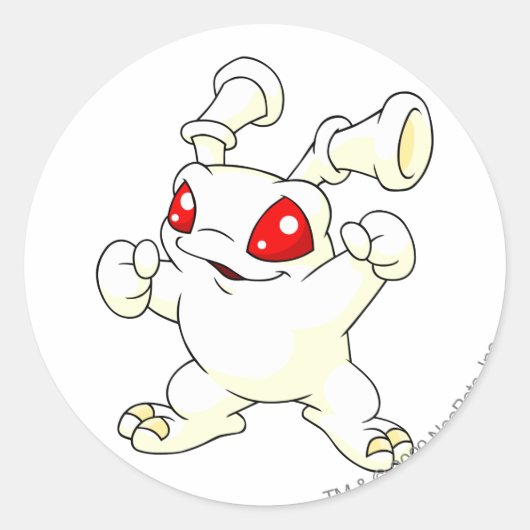 Grundo White Ronde Sticker (Voorkant)