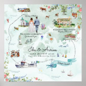 Grundsunds Zweden Trouwkaart Poster (Voorkant)