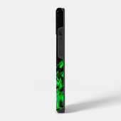 Grüne Flammenmonster am Sternenhimmel iPhone Hoesje (Linkerkant)