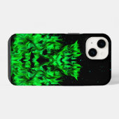 Grüne Flammenmonster am Sternenhimmel iPhone Hoesje (Achterkant horizontaal)