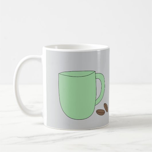 Grüne Kaffeetasse Koffiemok (Links)