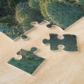 Grüne Kakteen Legpuzzel (Zijkant)