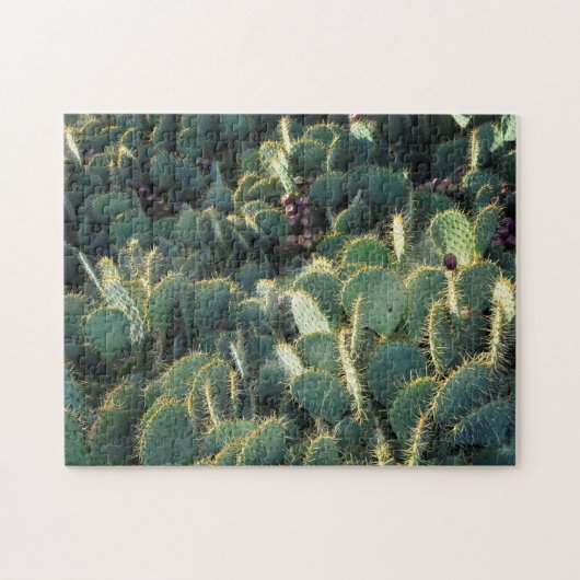 Grüne Kakteen Legpuzzel (Horizontaal)