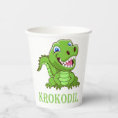 grüne Krokodil Papieren Bekers (Voorkant)