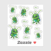 Grüne Monster-Grille -  Sticker (Vel)