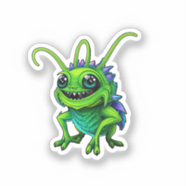 Grüne Monster-Grille -  Sticker