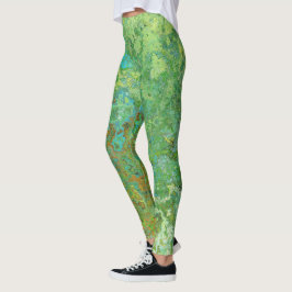 Grune patina,  rustige leggings