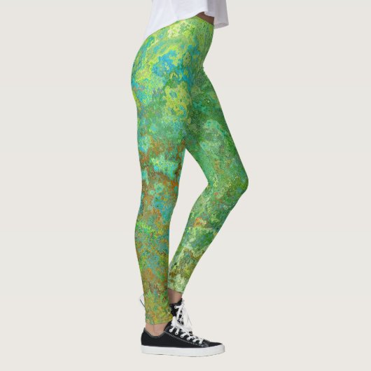 Grune patina, rustige leggings (Rechts)