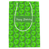 Grüne Rosenblüte – Florales 3D-Design - Medium Cadeauzakje (Voorkant)