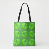 Grüne Rosenblüte – Florales 3D-Design -  Tote Bag (Voorkant)