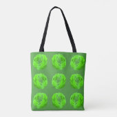 Grüne Rosenblüte – Florales 3D-Design -  Tote Bag (Achterkant)