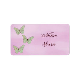 Grüne Schmetterlinge, Etiket