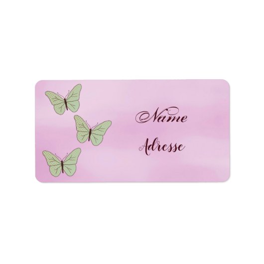 Grüne Schmetterlinge, Etiket (Voorkant)