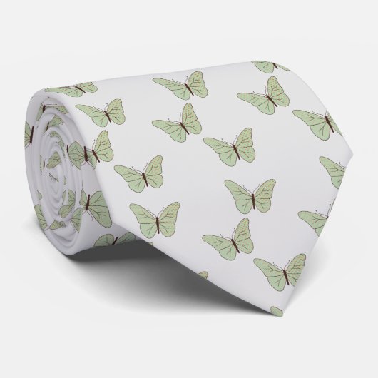 Grüne Schmetterlinge Stropdas (Opgerold)