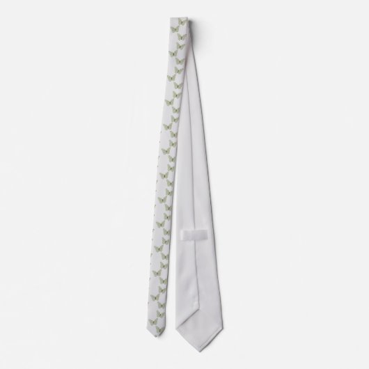 Grüne Schmetterlinge Stropdas (Achterkant)