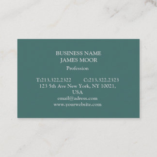 Grüne Visitenkarte mit grauer Schrift Visitekaartje