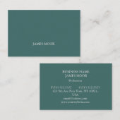 Grüne Visitenkarte mit grauer Schrift Visitekaartje (Voorkant / Achterkant)