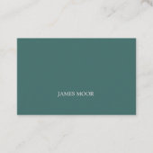 Grüne Visitenkarte mit grauer Schrift Visitekaartje (Voorkant)