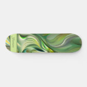 grüne Wellenmuster abstrakt Persoonlijk Skateboard (Horizontaal)